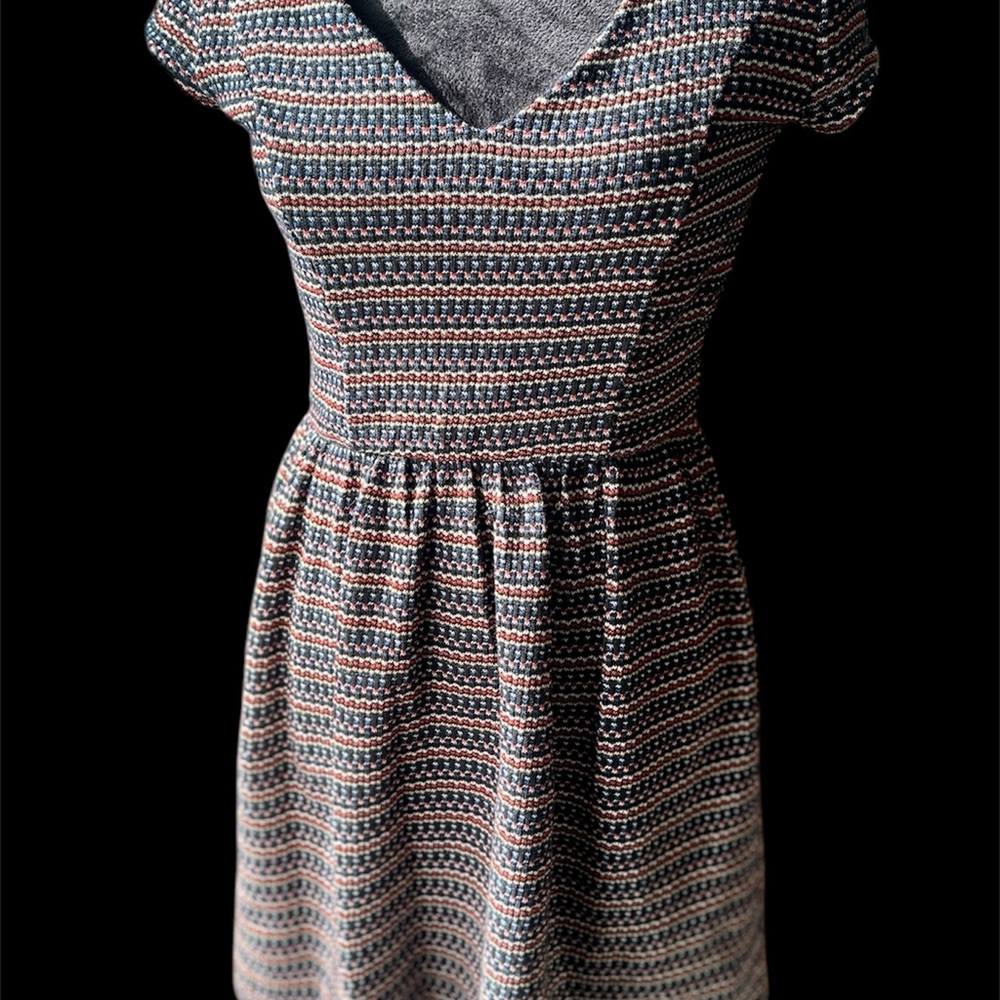 Trixxi Black and White Patterned Midi Dress